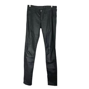 Y2K Resin NYC Denim Alchemic (27) Black Coated LGN Legging Jeans- Indie Sleaze